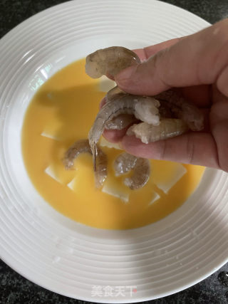 虾仁豆腐蒸蛋的做法步调：7