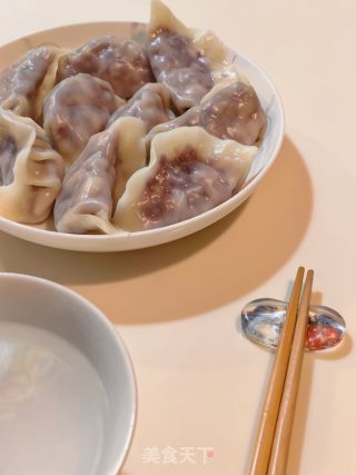 紫苦蓝鸡胸肉火饺的做法步调：11