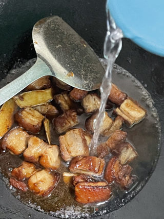 皋比鸡蛋白烧肉的做法步调：14