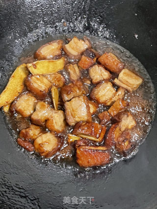 皋比鸡蛋白烧肉的做法步调：13