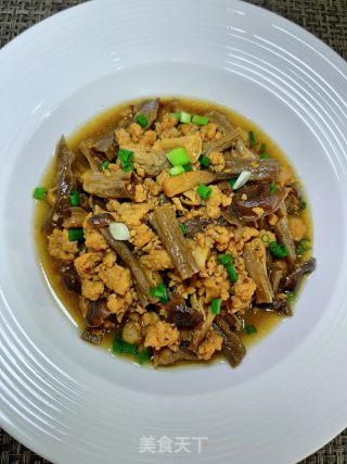 鹿茸菇炒肉沫的做法步调：13