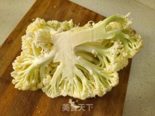 炝拌青梗花菜的做法步调：1