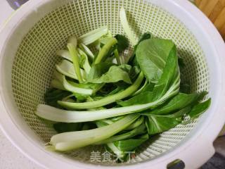 青菜炒黄豆的做法步调：1