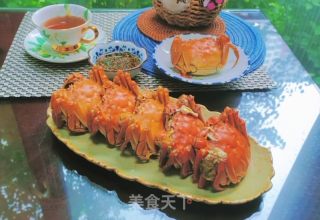 浑蒸年夜闸蟹的做法步调：7