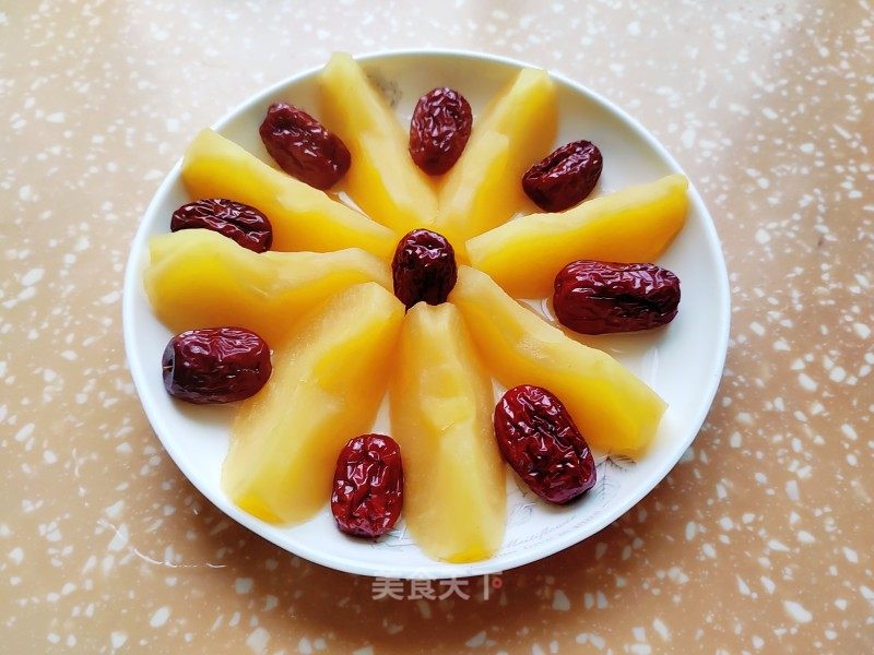 白枣蒸苹果的做法