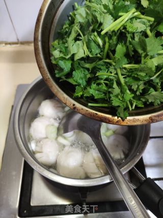 朱鱼丸喷鼻菜汤的做法步调：7