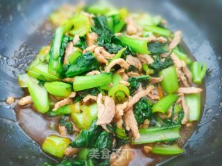 肉炒青菜的做法步调：6