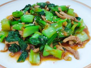 肉炒青菜的做法步调：1