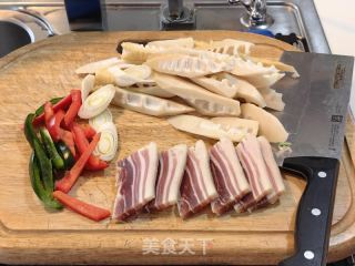 秋笋咸肉的做法步调：4