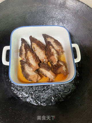 羊肚菌酿肉的做法步调：7
