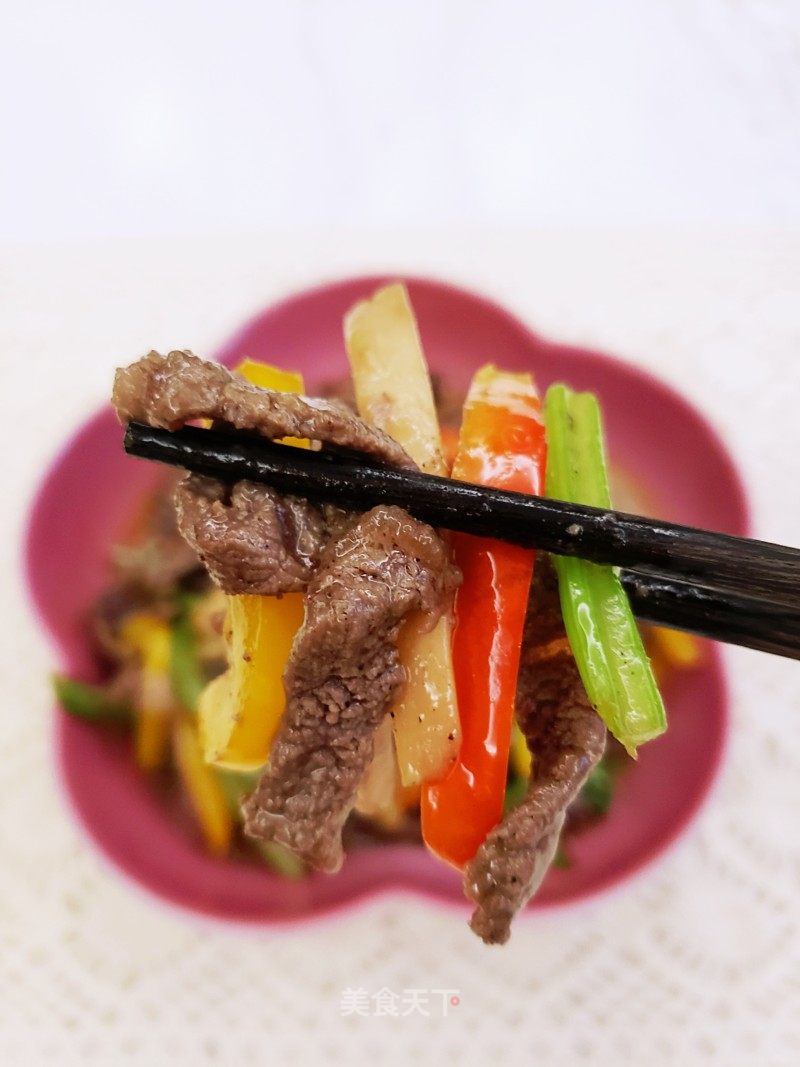 杏鲍菇炒牛肉的做法