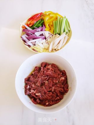 杏鲍菇炒牛肉的做法步调：5
